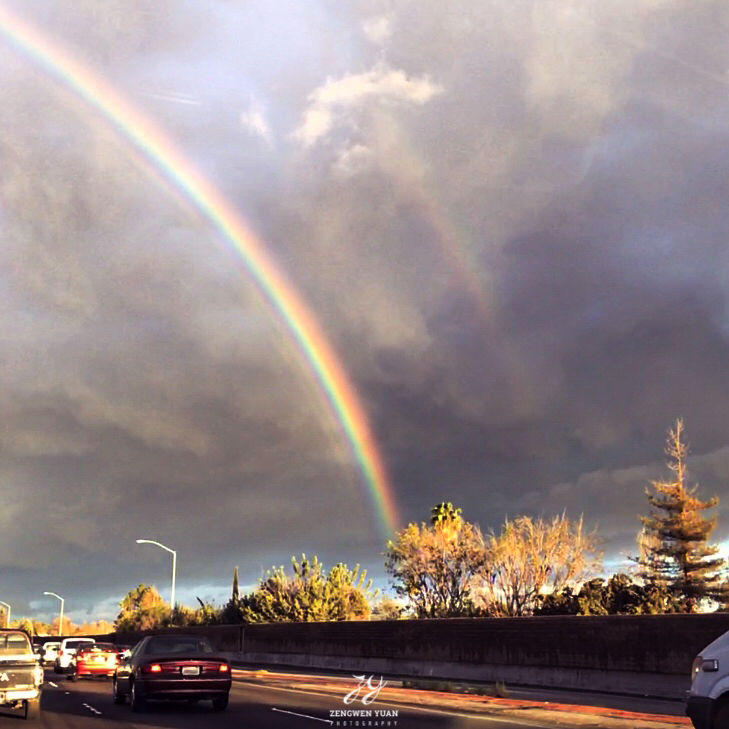 Double Rainbow on US-101